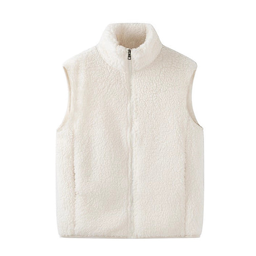 Damen Teddy-Fleeceweste mit Stehkragen und Reißverschluss – Avérine
