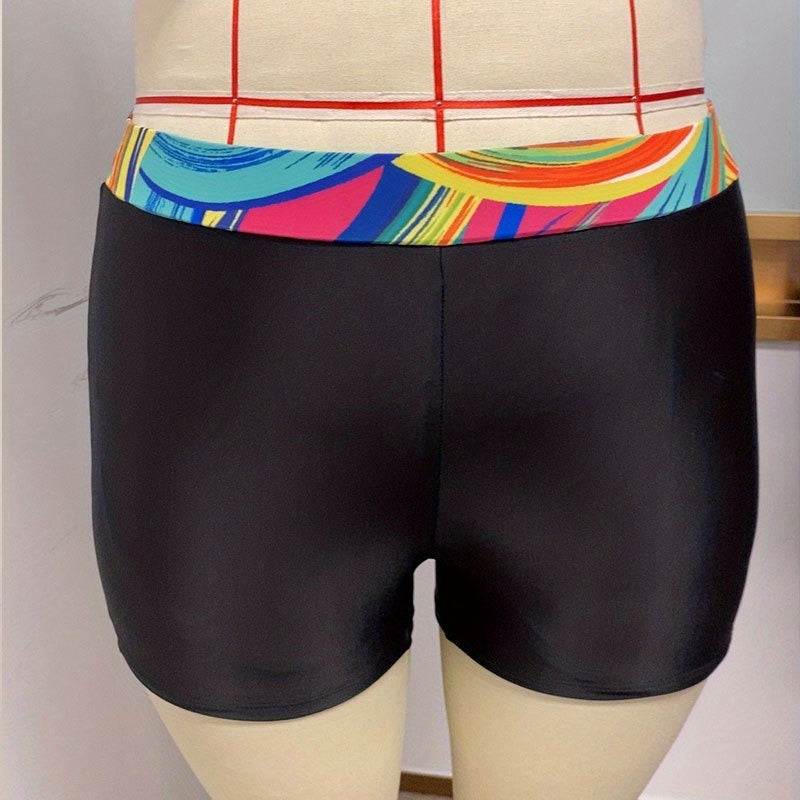 Damen Sportliche Tankini mit buntem Muster Echo Archiv