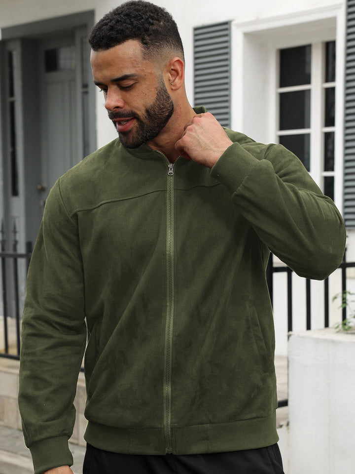 Herren modische Jacke im sportlichen Suede-Look Echoarchiv