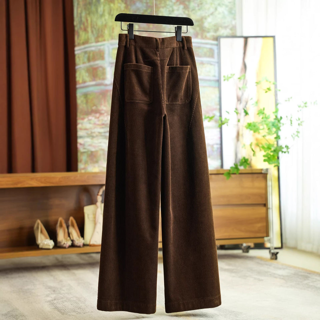 Damen Modische weit geschnittene Cordhose Echoarchiv