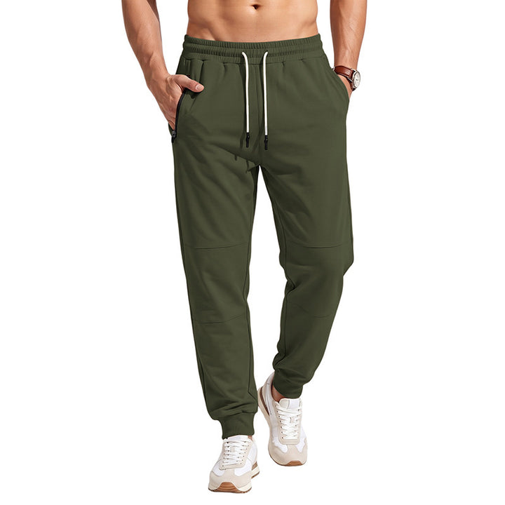 Herren Slim-Fit Jogginghose mit Kordelzug, Reißverschlusstaschen und Rippbündchen Echoarchiv