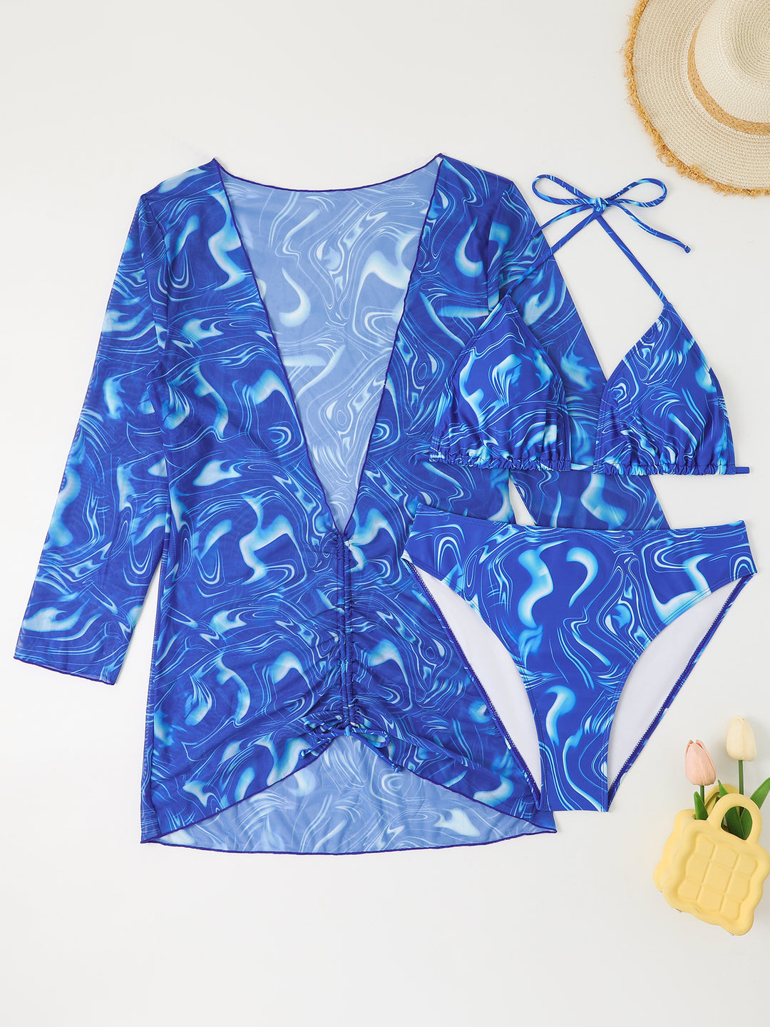 Damen Bikiniset mit lässigem Wickelkleid und verspieltem Design Echo Archiv