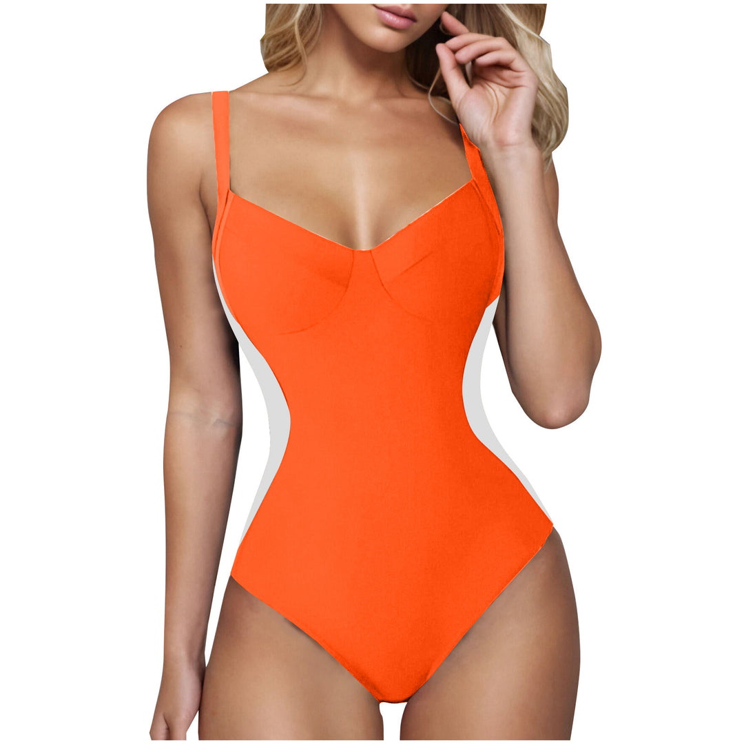 Damen eleganter Badeanzug mit wohltuendem V-Ausschnitt Echo Archiv