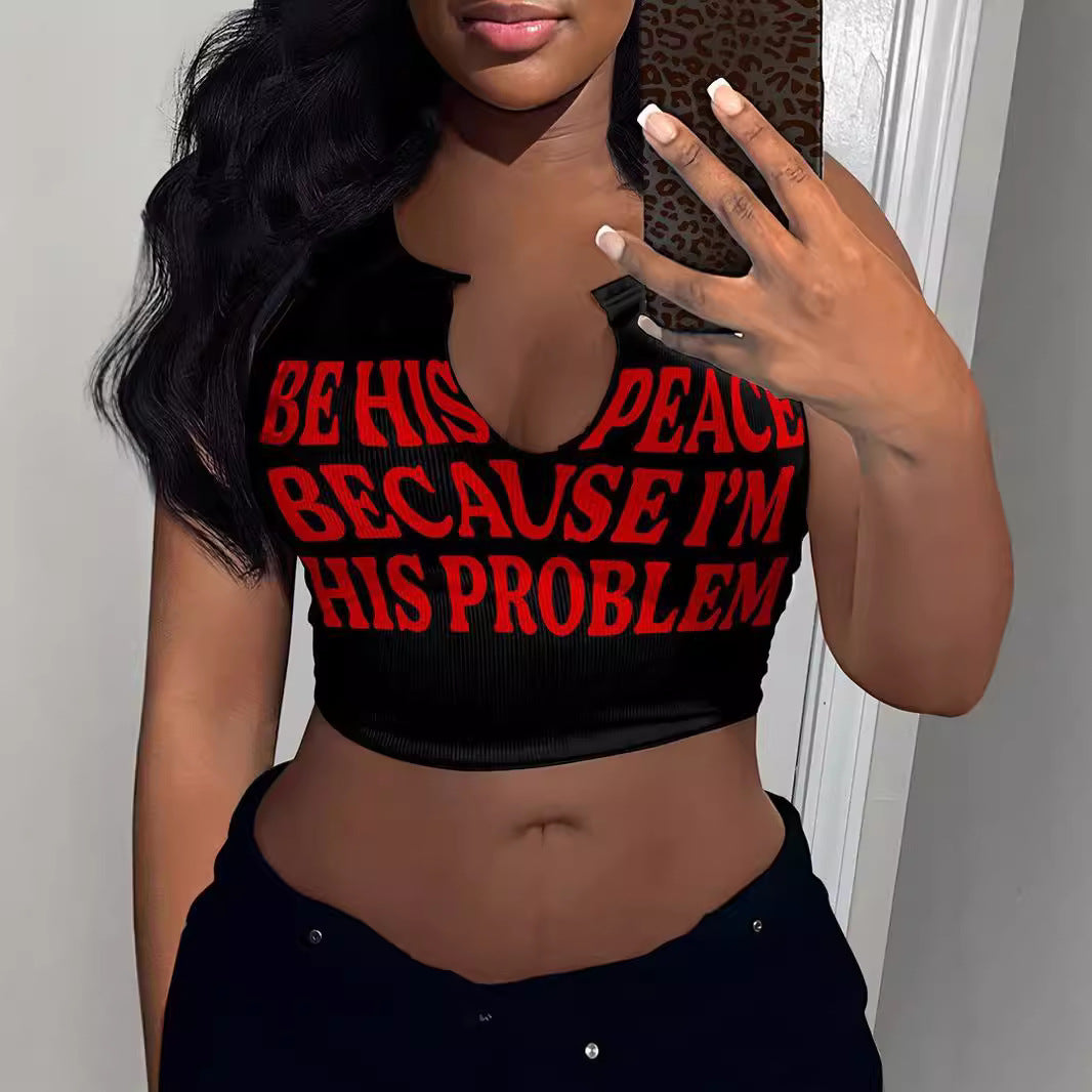 Damen Crop-Top mit auffälligem Schriftzug und lockerer Passform Echo Archiv
