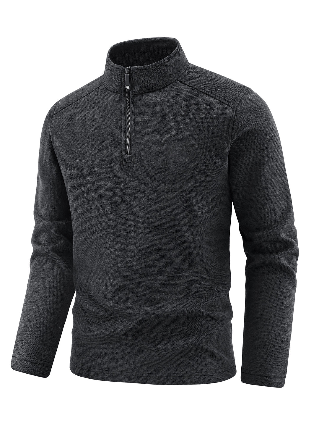 Herren Thermischer Strick-Fleecepullover mit halbem Reißverschluss und Stehkragen Echo Archiv