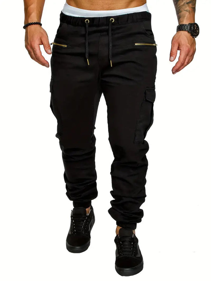 Herren Cargo-Jogginghose mit elastischem Bund und praktischen Reißverschlusstaschen Echoarchiv
