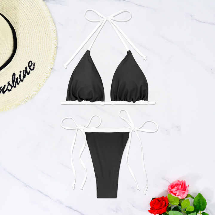 Damen Triangel-Bikini mit verstellbaren Trägern und seitlichem Bindeband Echo Archiv
