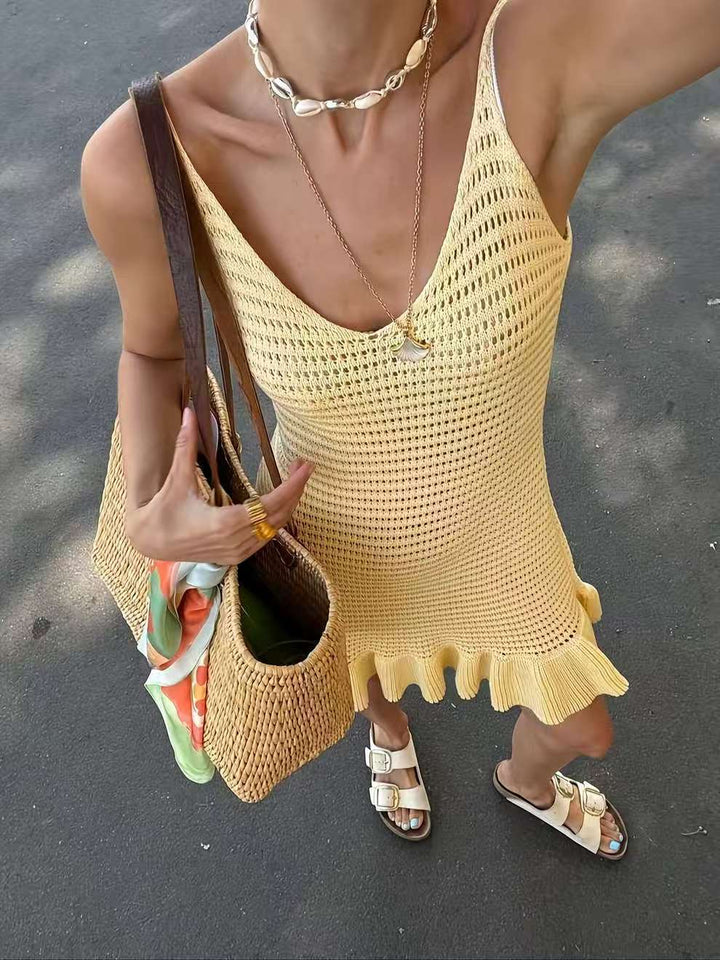 Damen Häkelkleid mit rüschendem Saum Echo Archiv