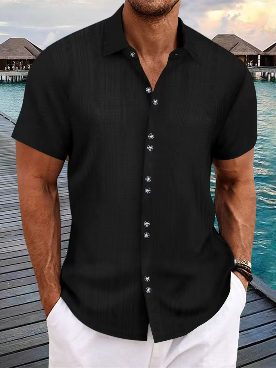 Herren Kurzarmhemd Echoarchiv