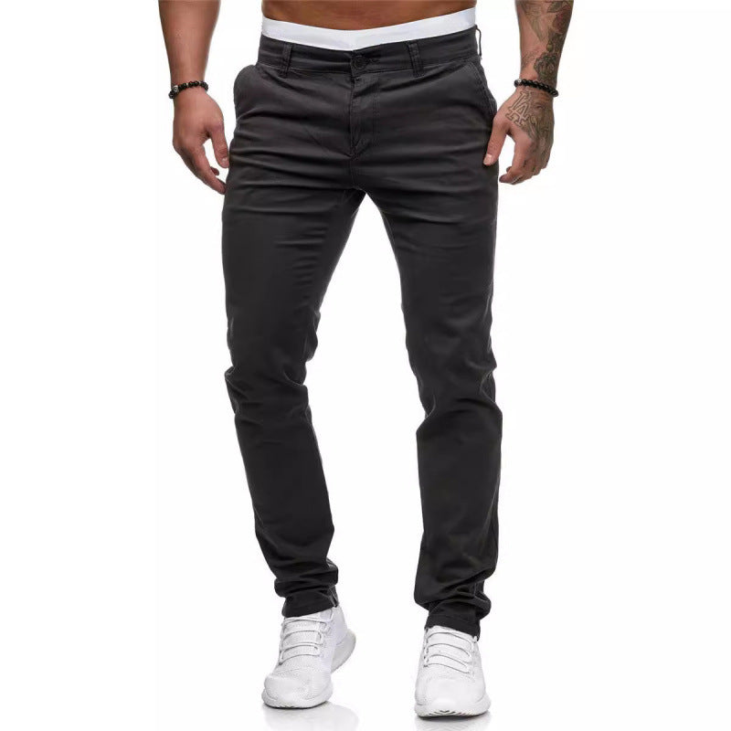 Herren Chinohose mit schmalem Schnitt und elastischem Bund Echoarchiv