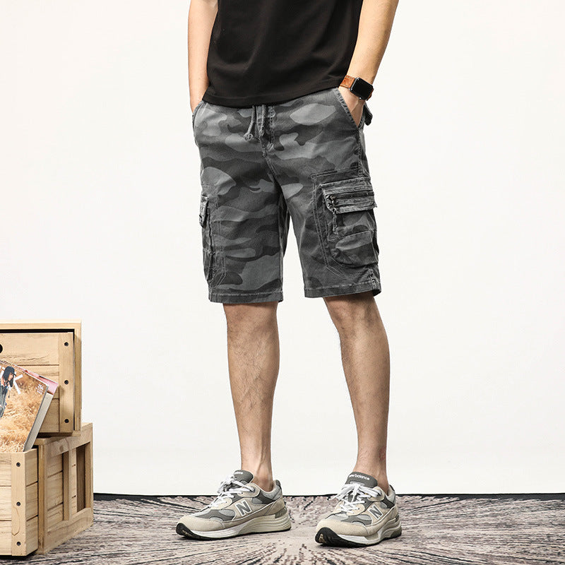 Herren Cargoshorts im lässigen Camouflage-Stil mit verschiedenen Taschen und verstellbarem Bund Echoarchiv