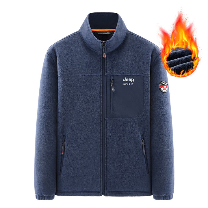 Herren Wärmende Fleecejacke mit hohem Kragen – Taviero