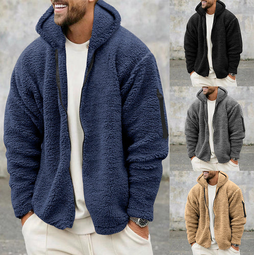Herren Fleece-Winterjacke mit praktischer Kapuze und weichem Obermaterial Echoarchiv