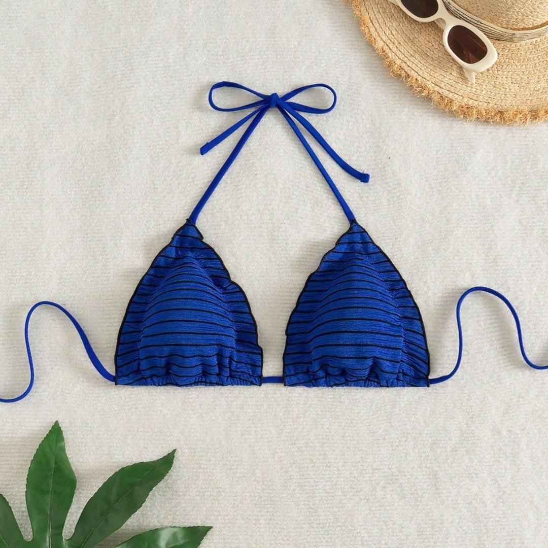 Damen Triangel-Bikini mit verspieltem Streifenmuster Echo Archiv