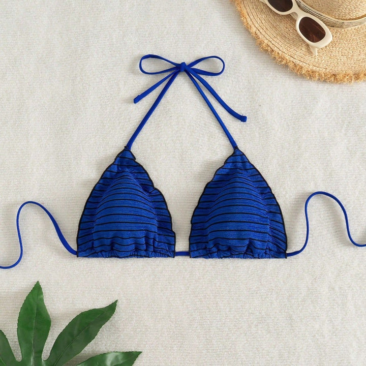 Damen Triangel-Bikini mit verspieltem Streifenmuster Echo Archiv