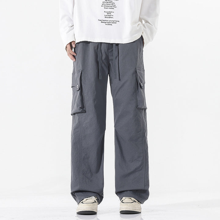 Herren Weite Twill-Cargohose mit Kordelbund und großen Patten-Taschen Echo Archiv