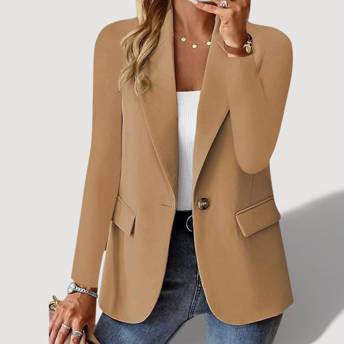 Damen elegante und bequeme Blazerjacke – Valéne
