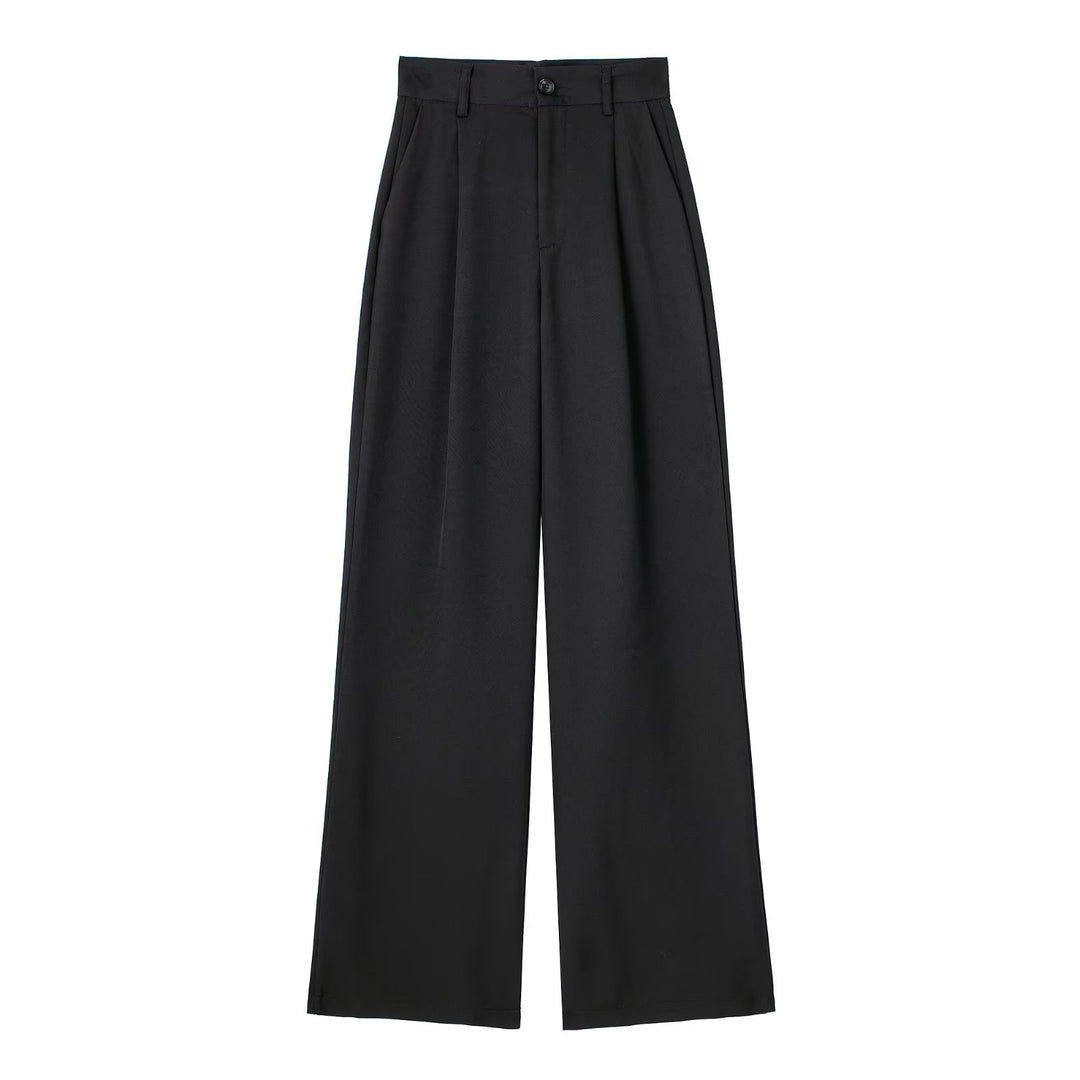Damen Weite Highwaist-Bundfaltenhose mit Bügelfalte und seitlichen Eingrifftaschen Echo Archiv