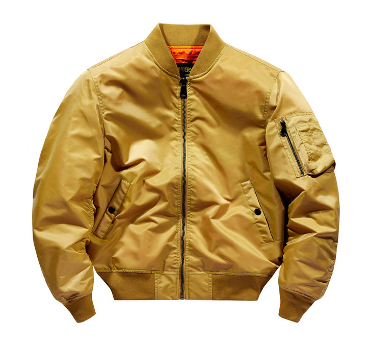 Herren  leichte isolierte Flug-Bomberjacke mit Utility-Tasche am Arm und Druckknopf-Eingangshandtaschen Echo Archiv
