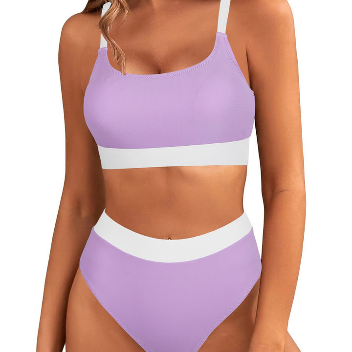 Damen Bikini-Set mit farbblockierendem Design und hohem Bund Echo Archiv