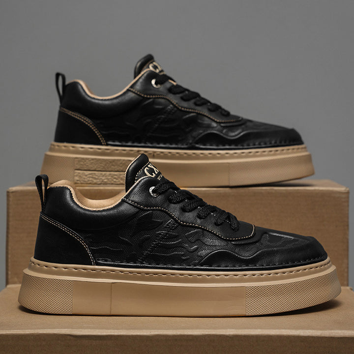 Unisex Plateausneaker mit geprägtem Obermaterial und extrahoher Platformsohle Echoarchiv