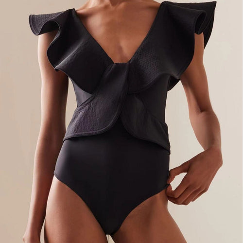 Damen Schwimmanzug mit Rüschendetails Echo Archiv
