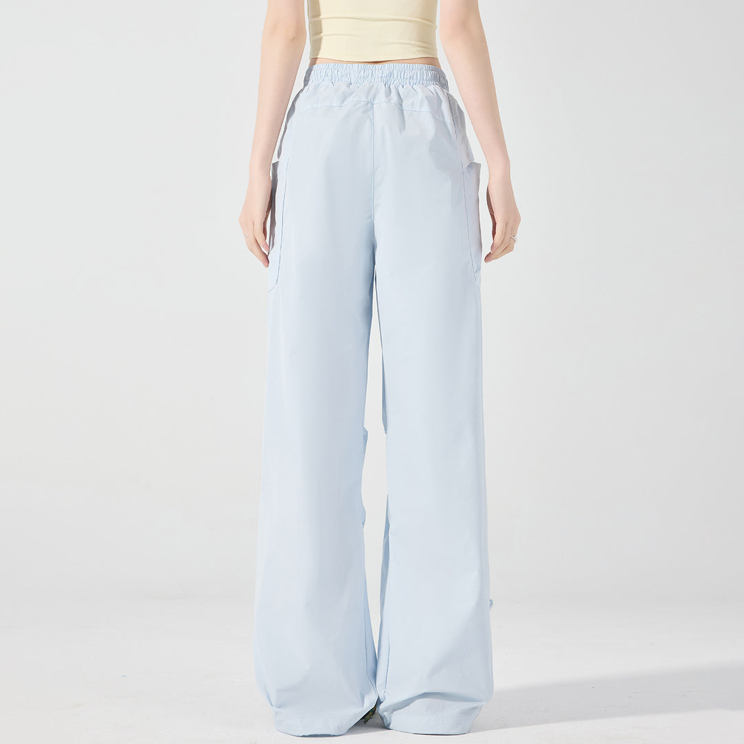 Damen Weite technische Cargo-Hose mit Kordelzugbund, verstellbarem Saum und Multifunktions-Taschen Echo Archiv