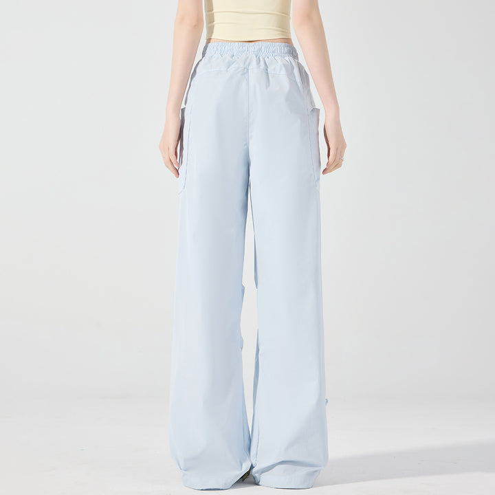 Damen Weite technische Cargo-Hose mit Kordelzugbund, verstellbarem Saum und Multifunktions-Taschen Echo Archiv