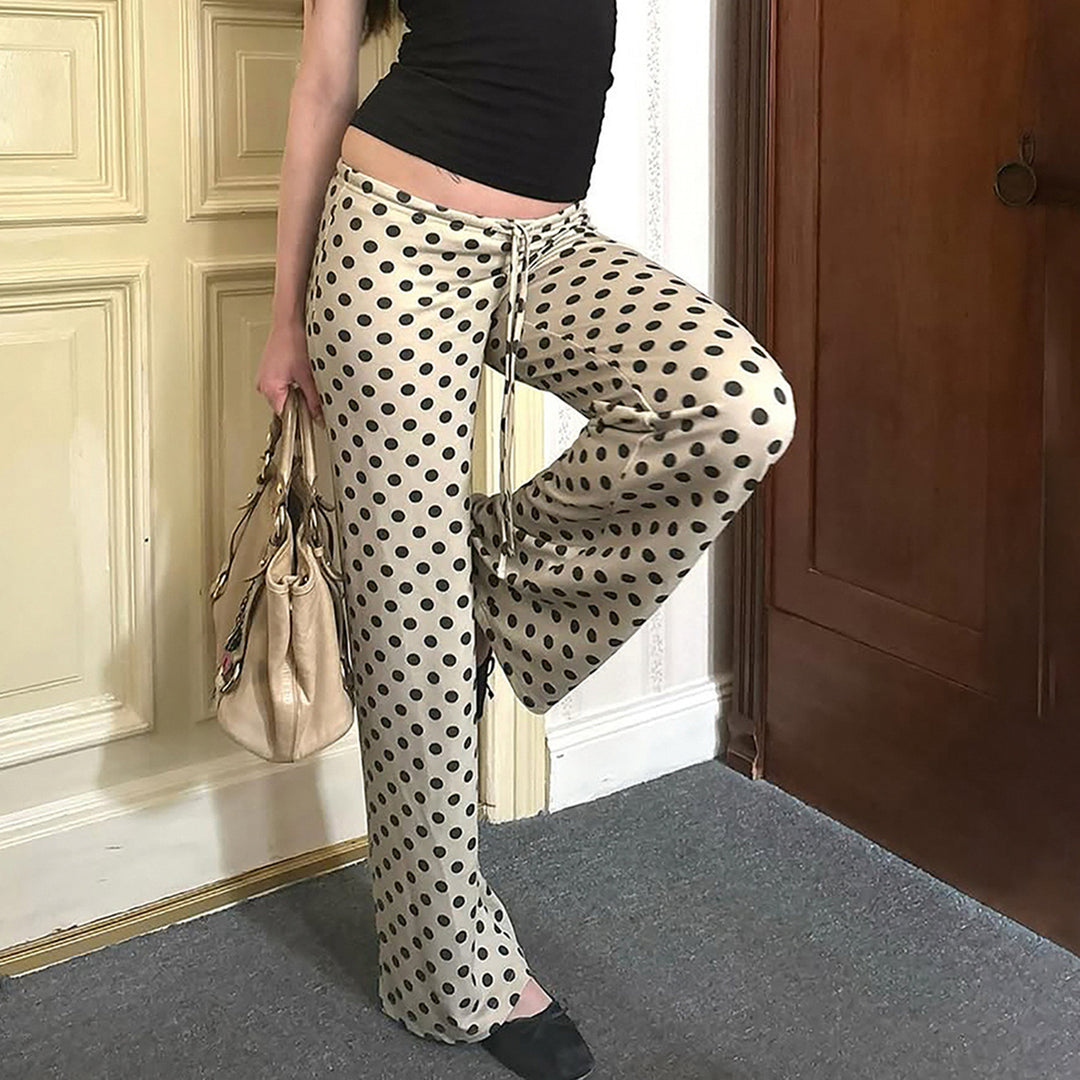 Damen Flared Pants mit Punkten Echo Archiv