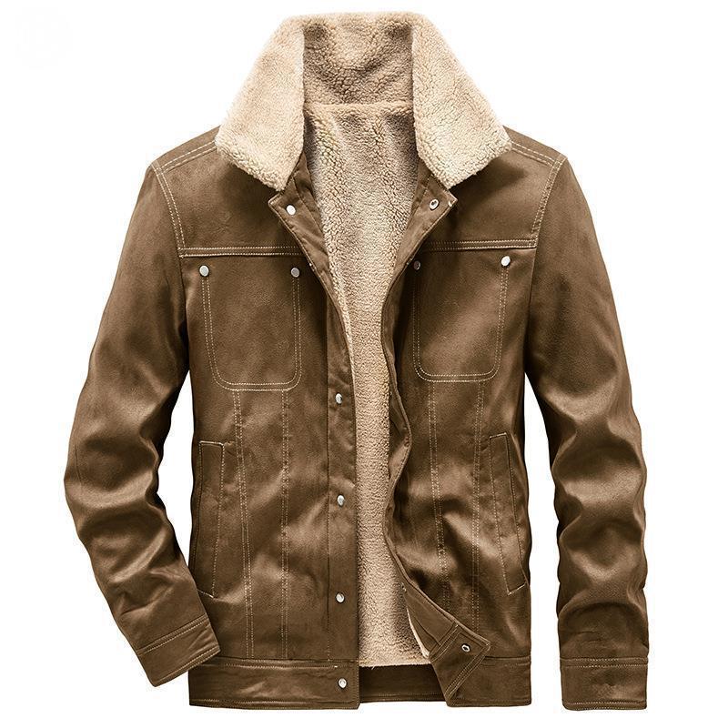 Herren Wildlederoptik Truckerjacke mit Teddyfutter Echo Archiv
