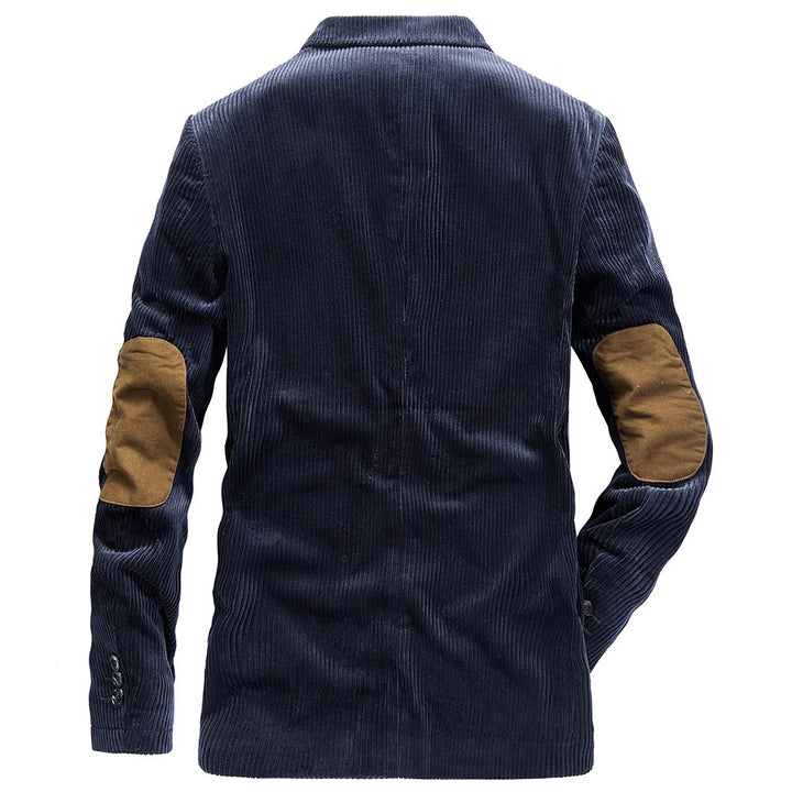 Herren Cordblazer aus Feincord mit gemustertem Innenfutter und Revers – Tianoro