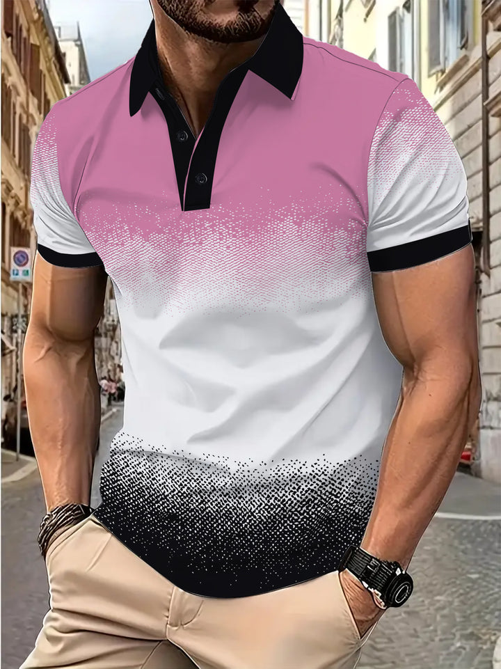 Herren Poloshirt mit geschmackvollem Farbverlauf Echoarchiv
