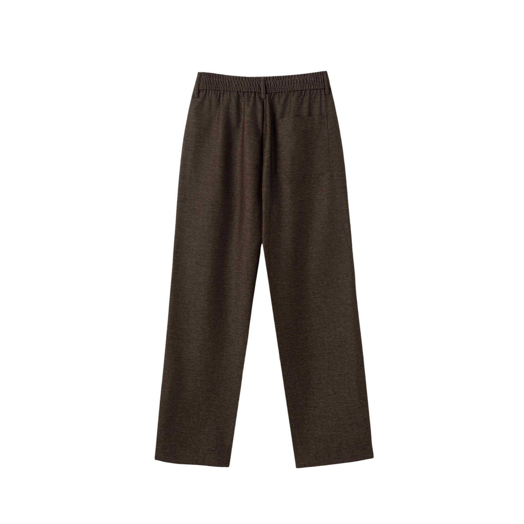 Damen Hochtaillierte weite Bundfaltenhose mit elastischem Rücken Echoarchiv