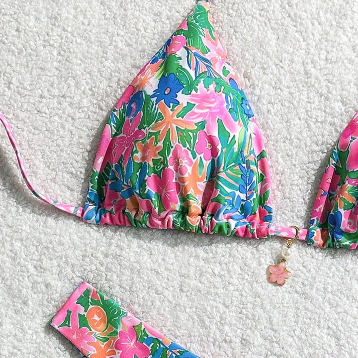 Damen Triangel-Bikini mit floralem Design Echo Archiv