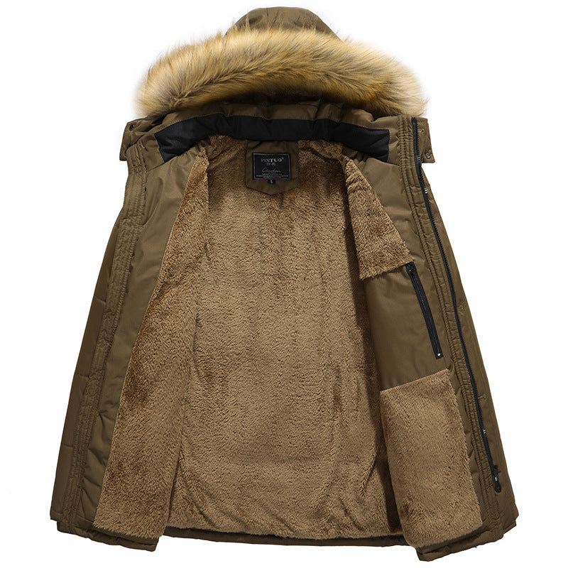 Herren Wattierter Parka mit abnehmbarer Kunstfellblende, Teddyfutter und Windschutz Echo Archiv