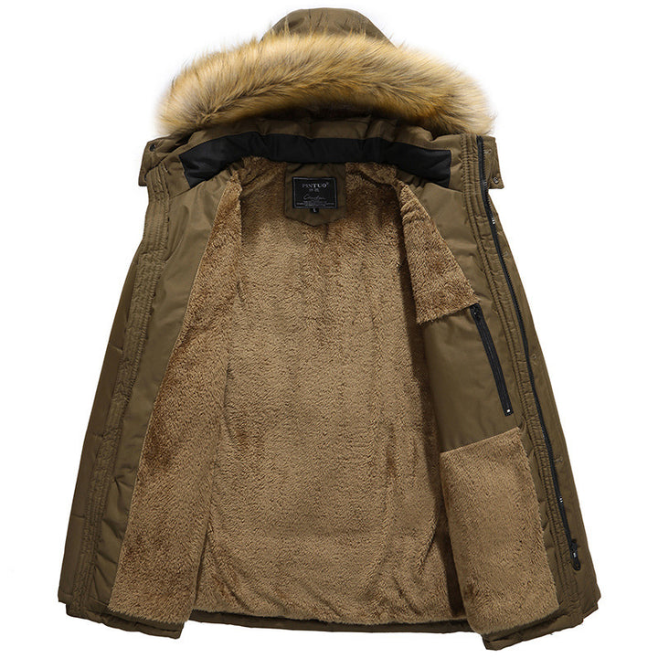 Herren Wattierter Parka mit abnehmbarer Kunstfellblende, Teddyfutter und Windschutz Echo Archiv