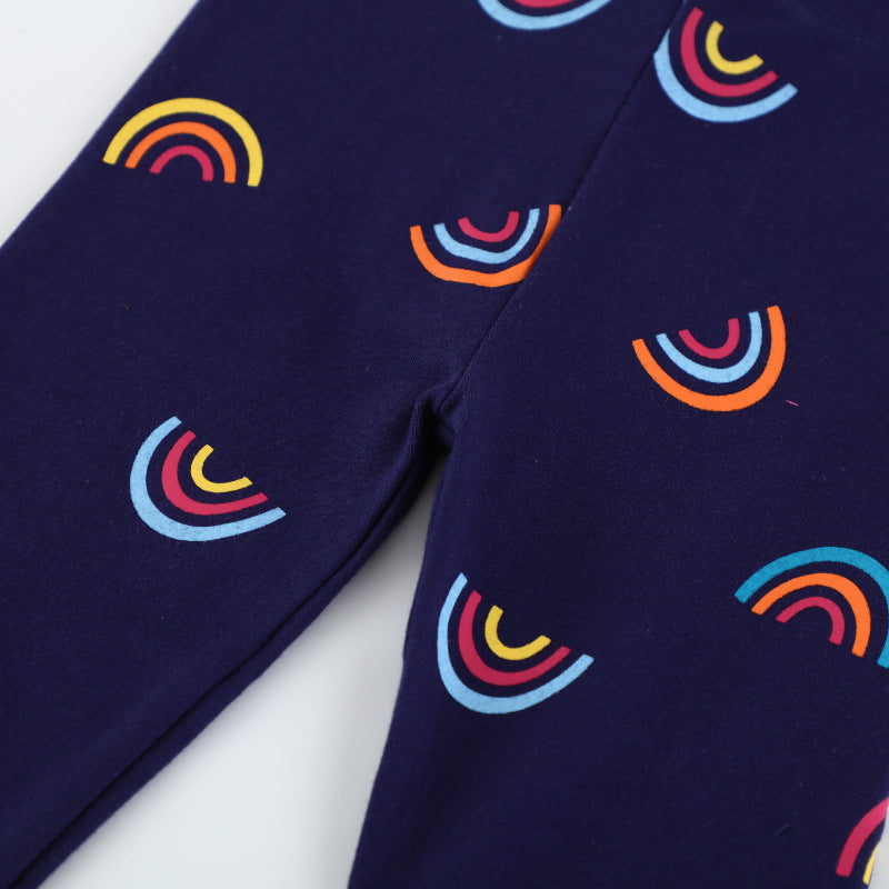 Mädchen Leggings mit buntem Regenbogenmotiv Echo Archiv