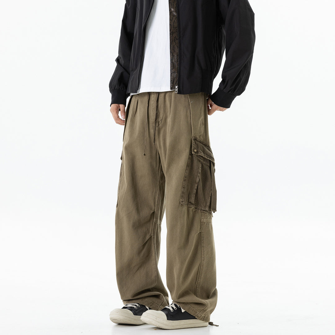 Herren Cargo-Hose mit Kordelbund, weitem Schnitt und Mehrfachtaschen Echo Archiv