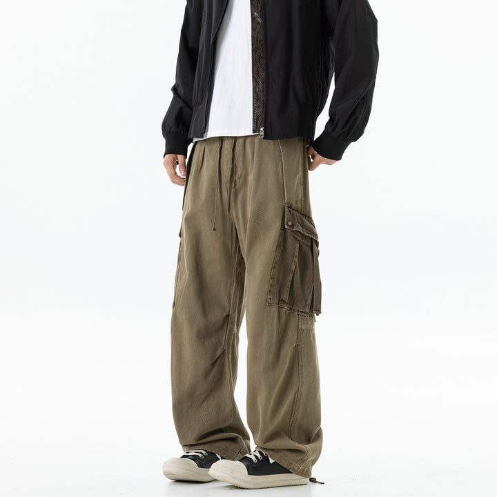 Herren Cargo-Hose mit Kordelbund, weitem Schnitt und Mehrfachtaschen Echo Archiv