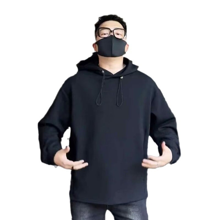 Herren Oversized Kapuzenpullover mit Dropped-Shoulder, schwerer Baumwollmischung und minimalistischer Silhouette Echoarchiv