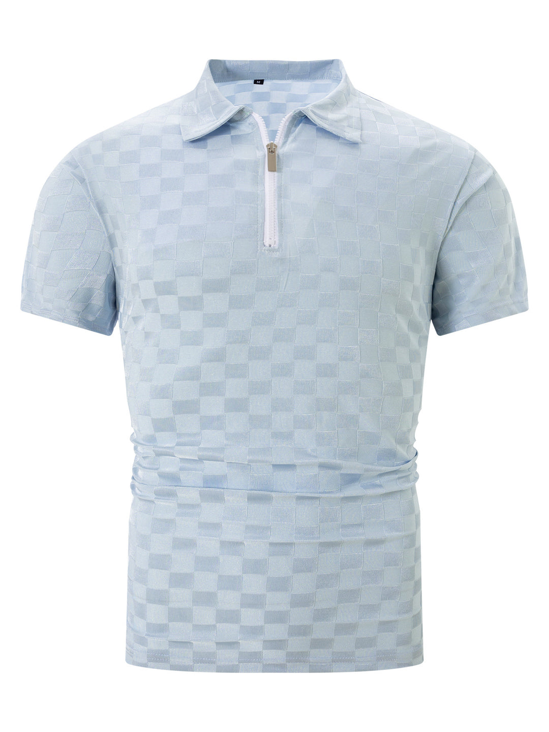 Herren Polo-Shirt mit Reißverschluss und strukturiertem Design Echoarchiv