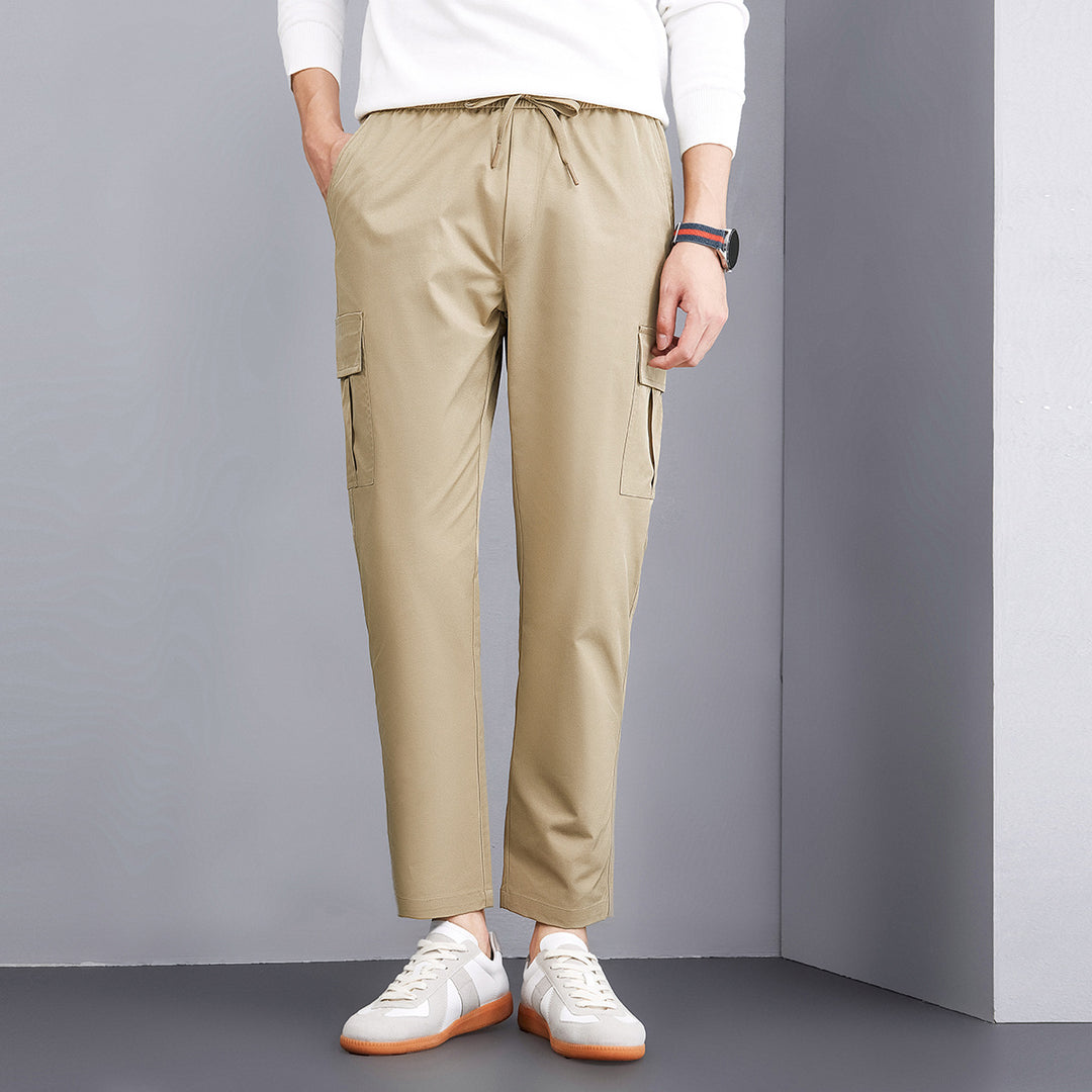 Herren bequeme Cargo-Hose mit elastischem Bund und praktischen Taschen Echoarchiv