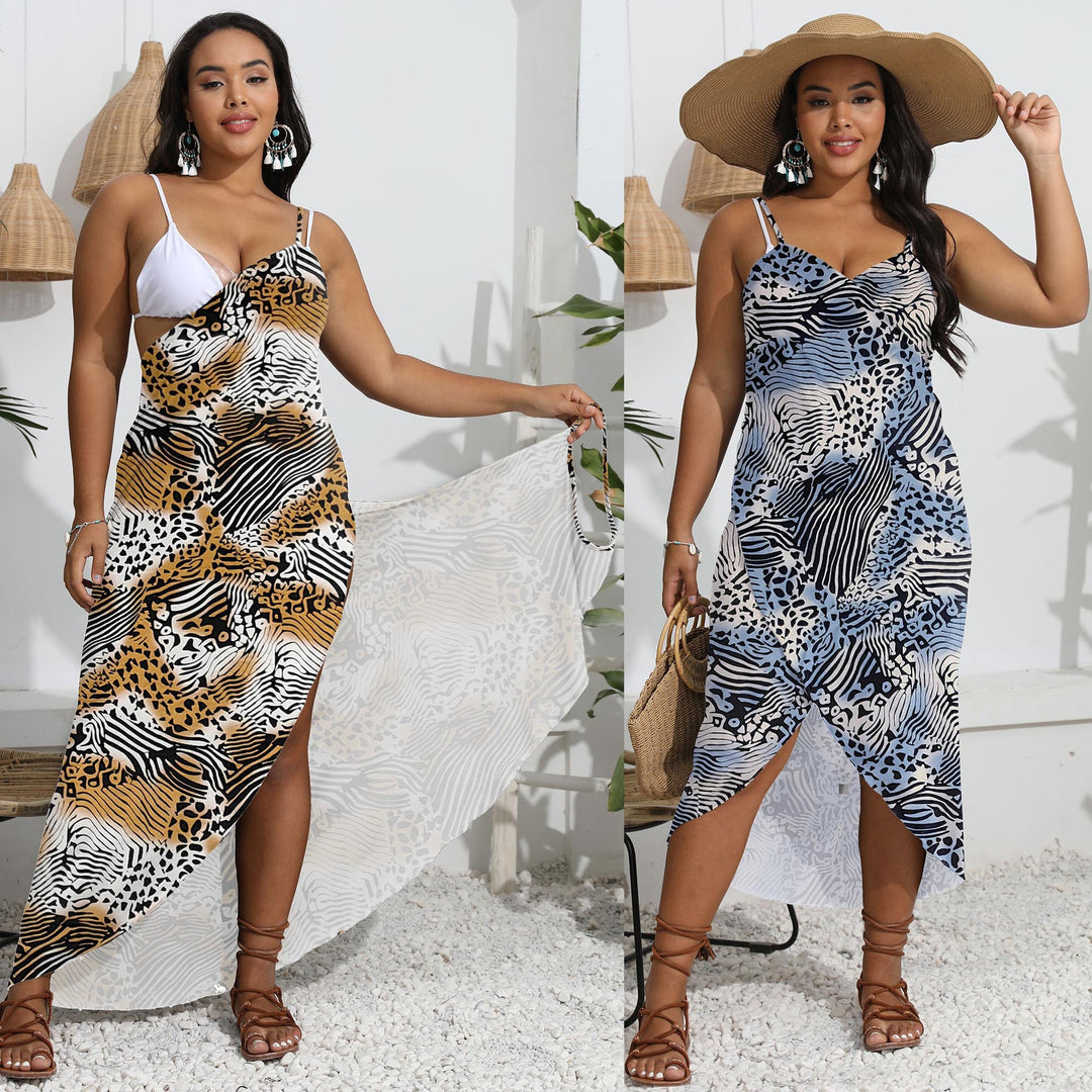 Damen eleganter Wickelsarong mit modernem Muster Echo Archiv