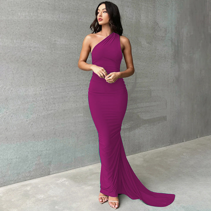 Damen Elegantes One-Shoulder Abendkleid Echo Archiv
