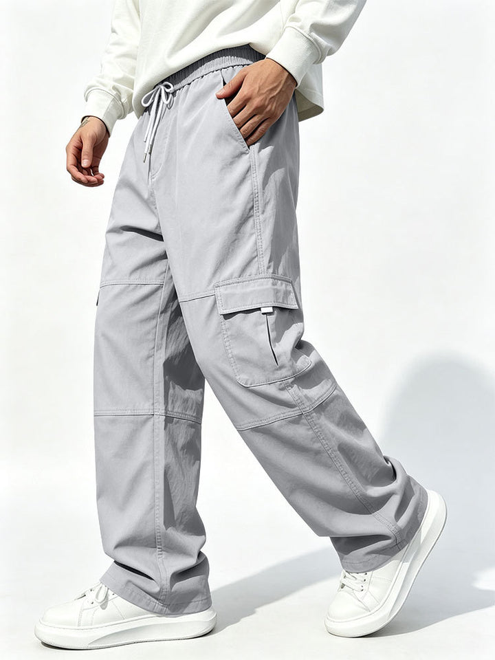 Herren Cargohose mit weitem Schnitt und elastischem Bund Echoarchiv