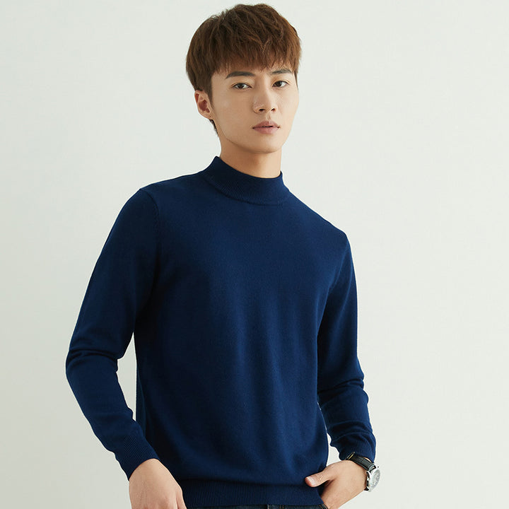 Herren Halbhoher Rollkragenpullover aus Feinstrick mit schmaler Passform Echoarchiv