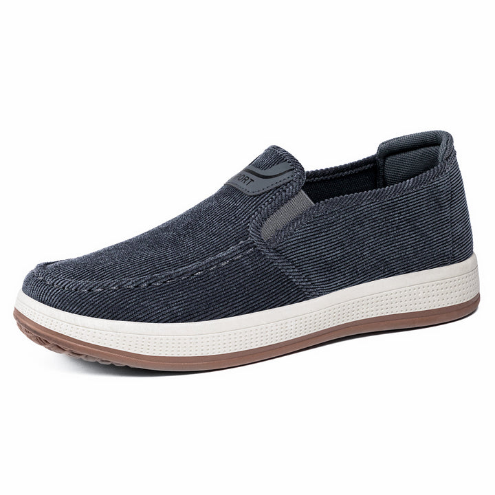 Herren nan Cord-Slipper-Sneaker mit elastischem Einstieg, gepolsterter Innensohle und griffiger Gummilaufsohle Echo Archiv