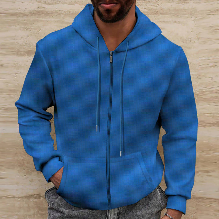 Herren sportlicher Kapuzenpullover mit atmungsaktiven Eigenschaften und praktischem Reißverschluss Echoarchiv