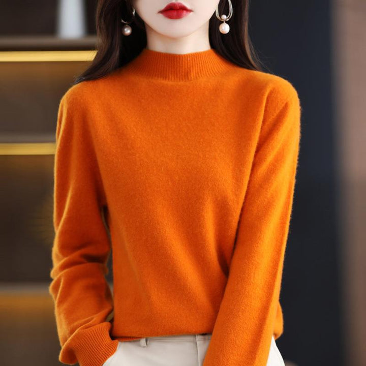 Damen Ultraleichter Mockneck-Feinstrickpullover in Kaschmir‑Optik Echoarchiv