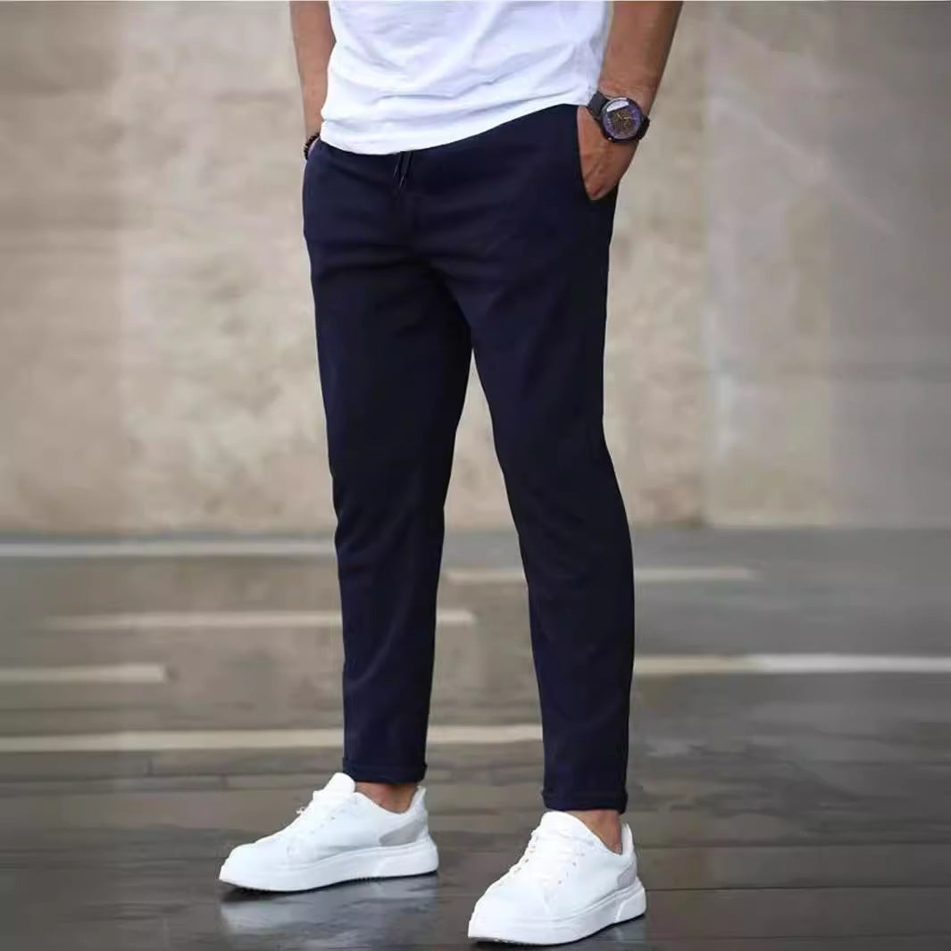 Herren lässige Chino-Hose mit elastischem Bund Echoarchiv